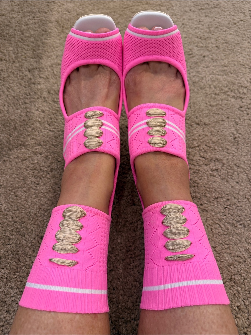 Fendi Pink Mesh Sock Heels – Size 37 – Worn Once